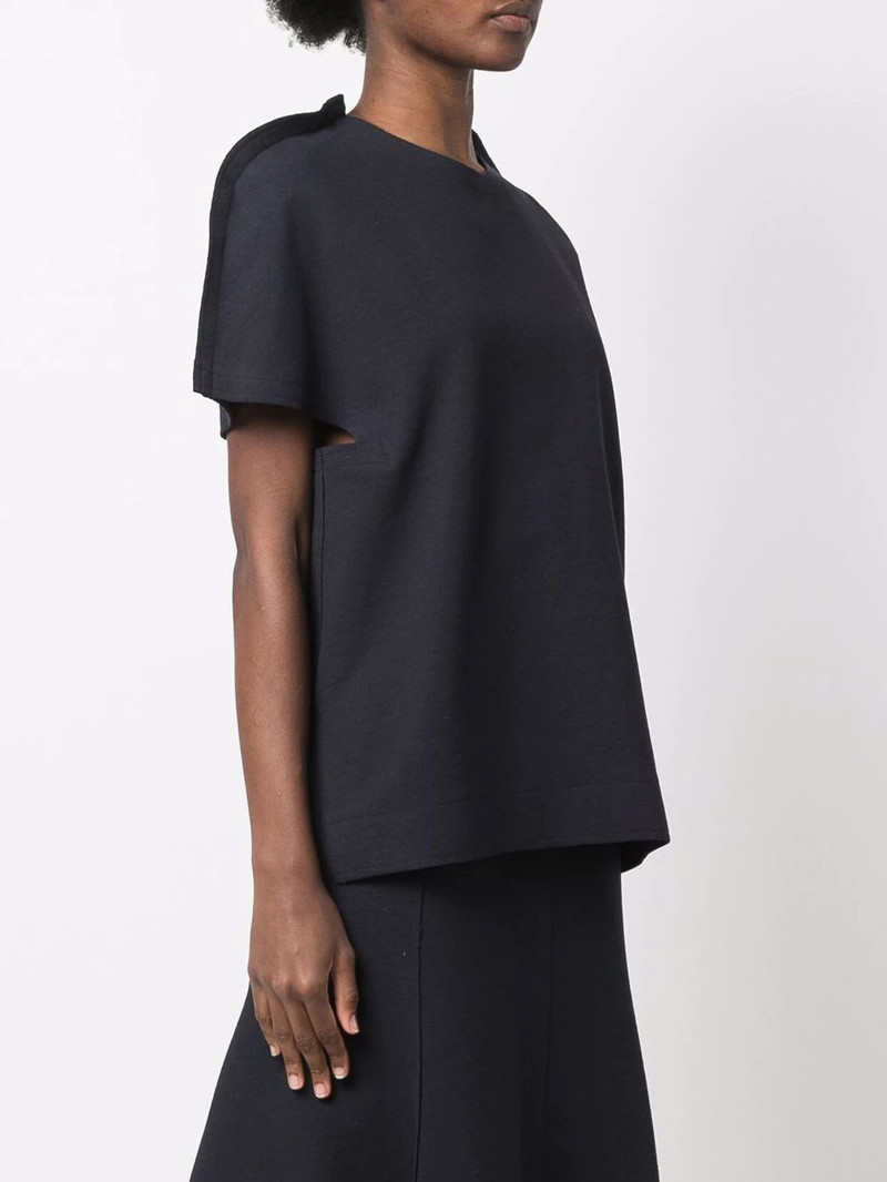 sculpted short-sleeve blouse 3