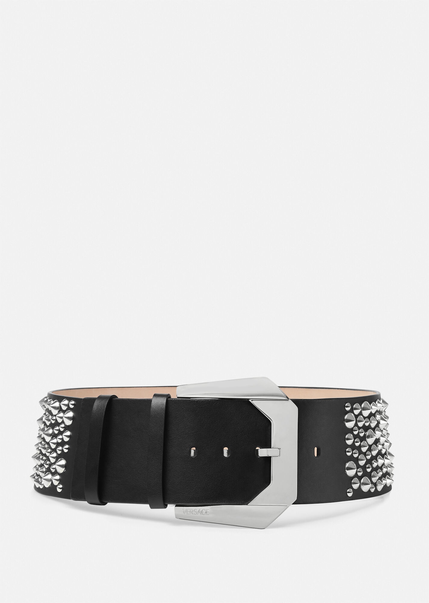 Spiked Medusa Heritage Leather Belt - 1