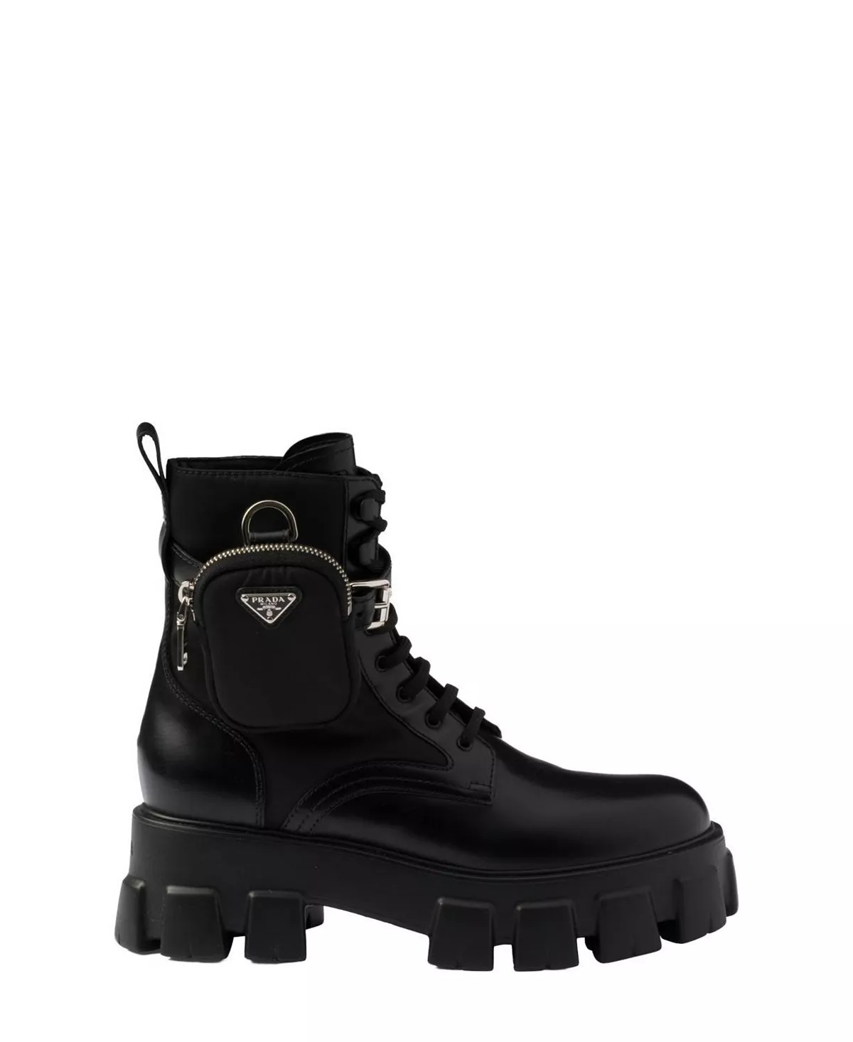 Women's Monolith Leather and Re-Nylon Boots with Pouch - 2