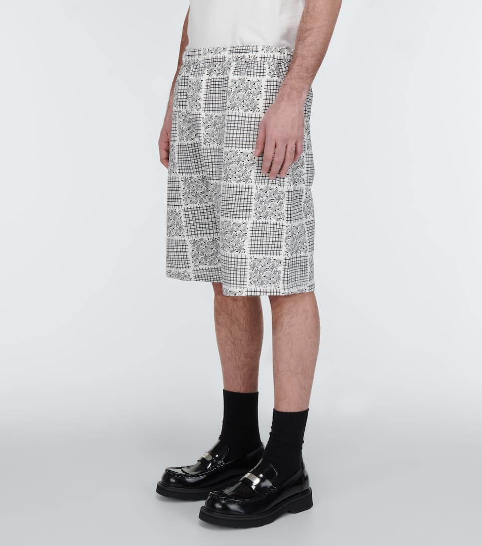 Patchwork print cotton shorts - 3