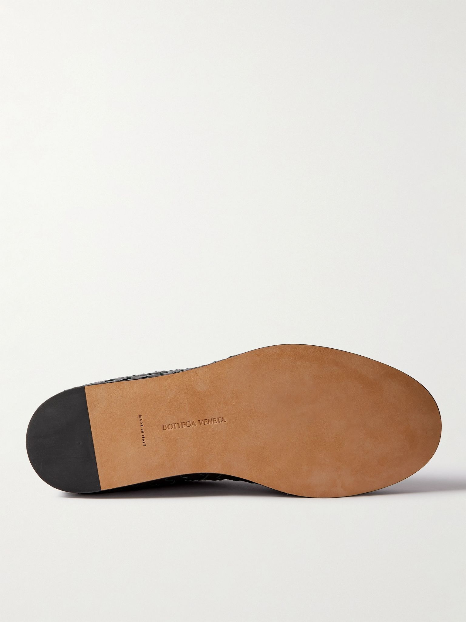 Intrecciato Full-Grain Leather Slippers Dark green - 3