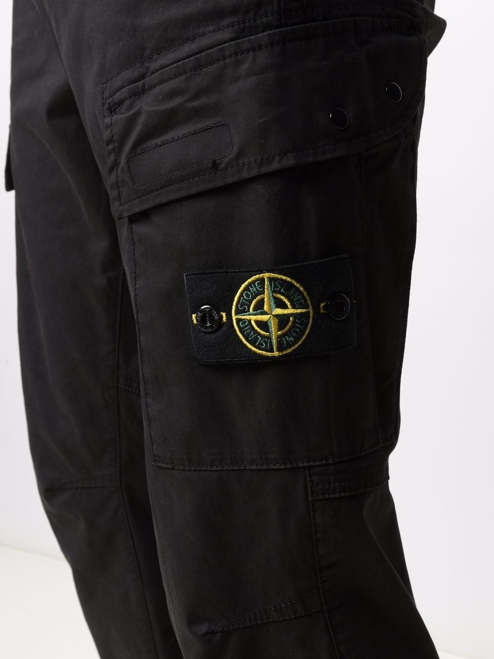 logo patch cargo trousers - 5