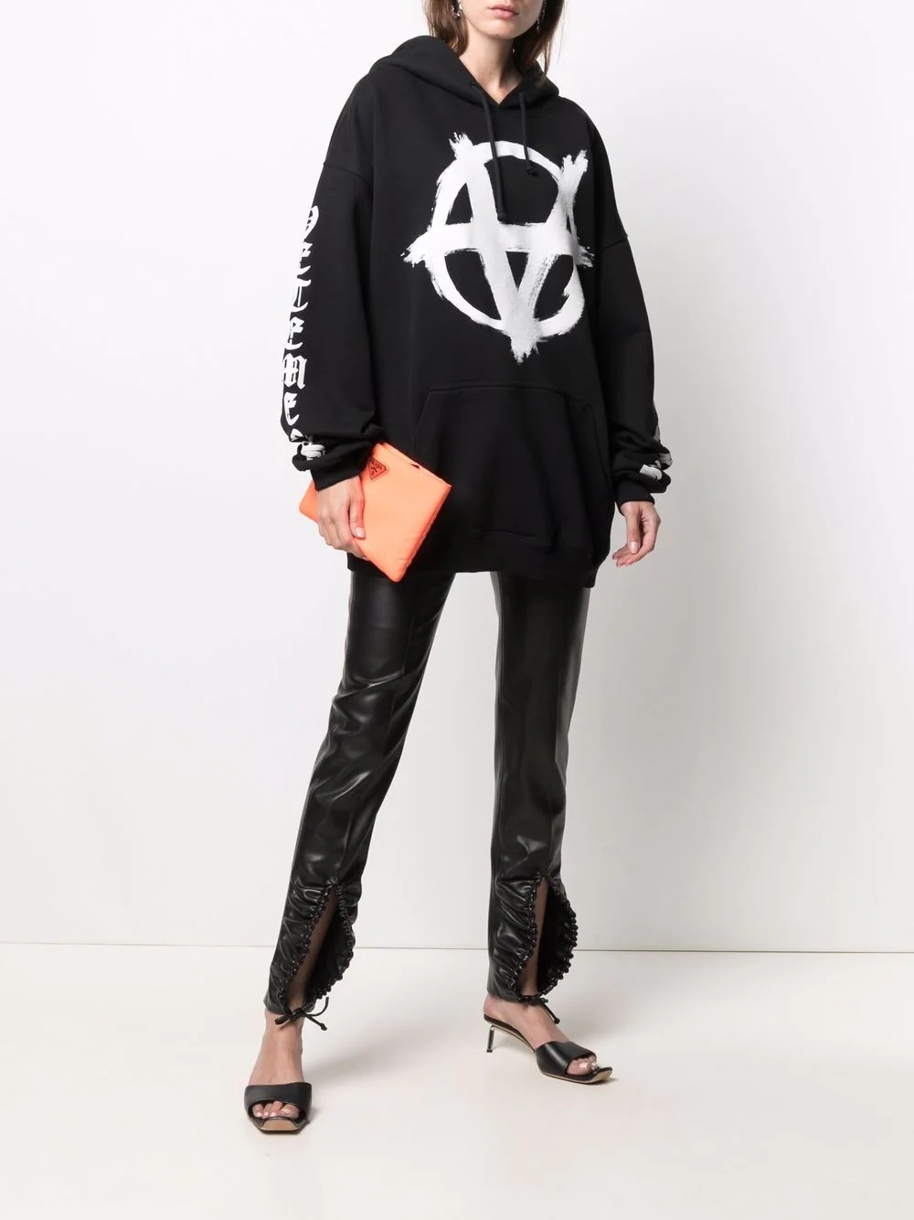 Double Anarchy logo-print hoodie - 3