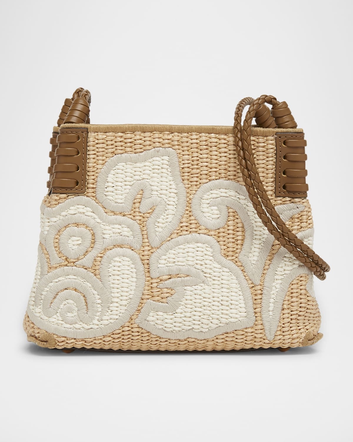 Etro Libra XS Raffia Crossbody Bag | neimanmarcus | REVERSIBLE