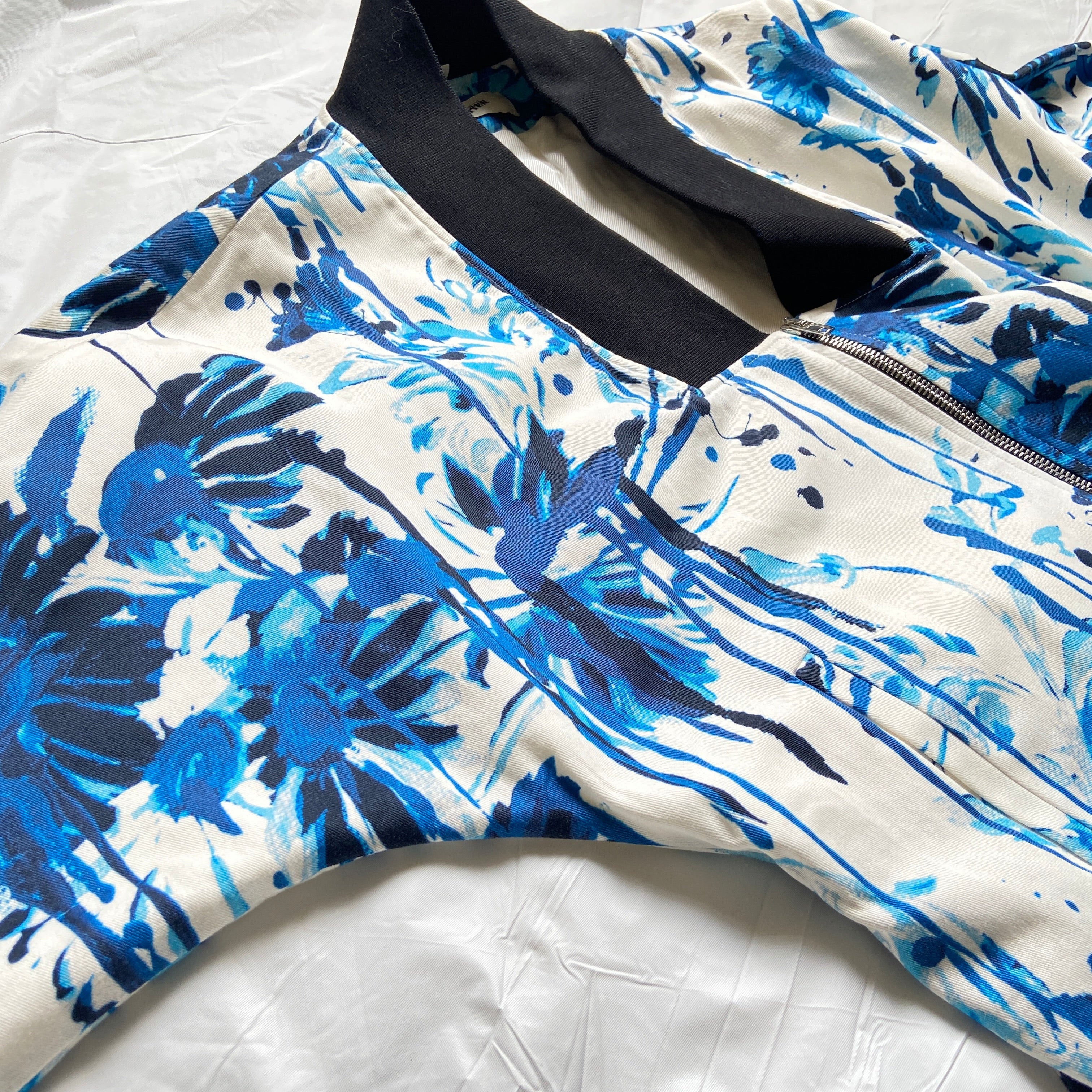 Jean paul Gaultier ss15 blue floral paint jacket 40 - 7