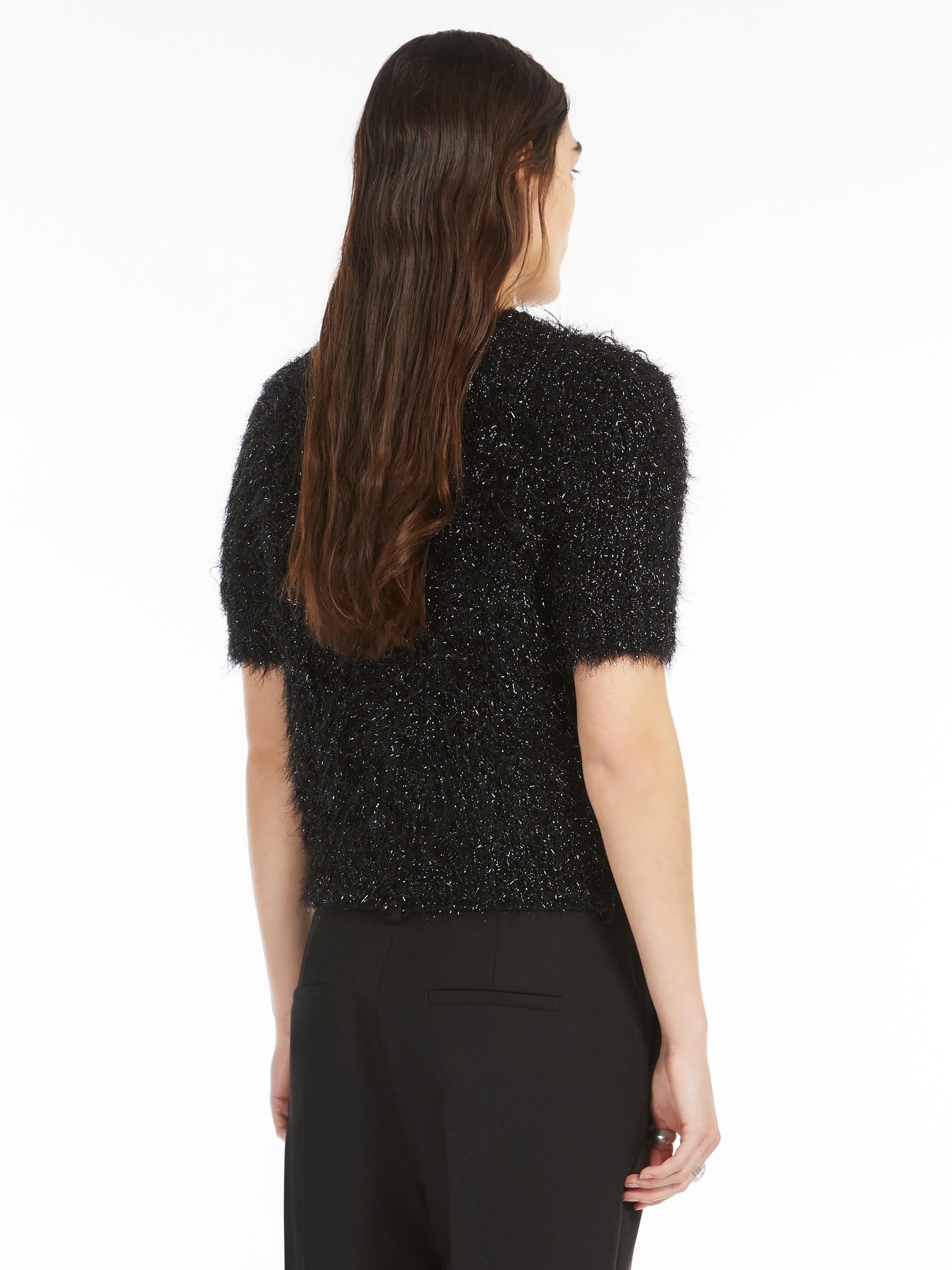 BAGAGLI Cropped lurex sweater - 4