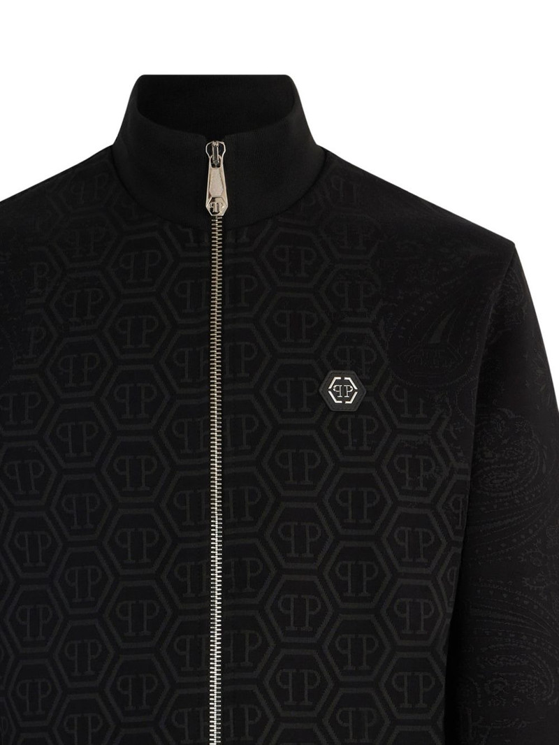 PHILIPP PLEIN jacquard monogram tracksuit jacket outlook