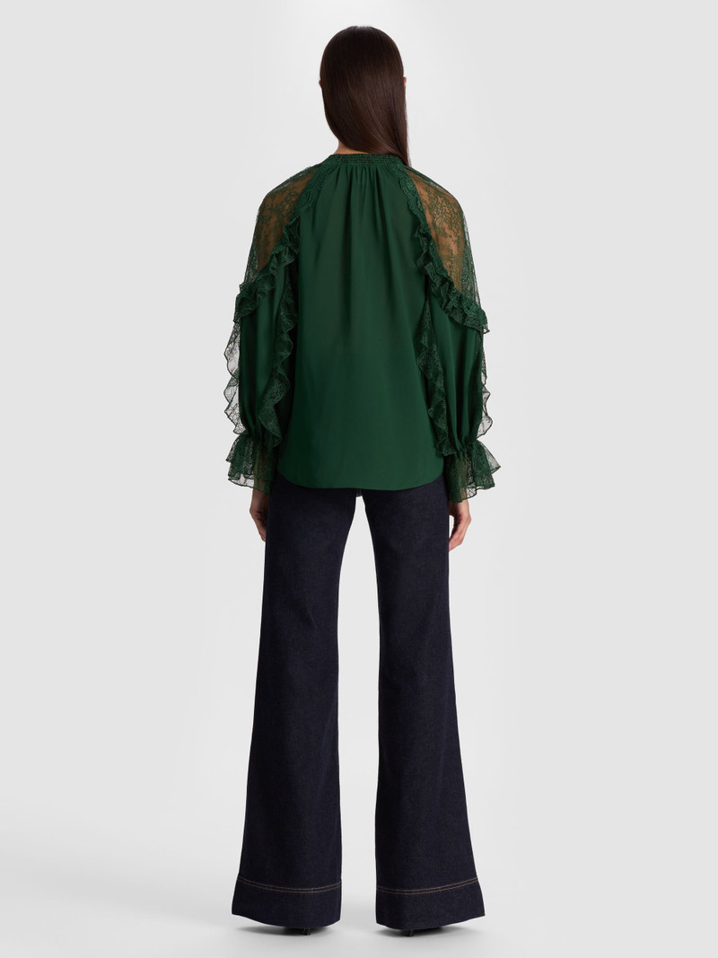 Alice + Olivia ALEENA LACE BLOUSE outlook