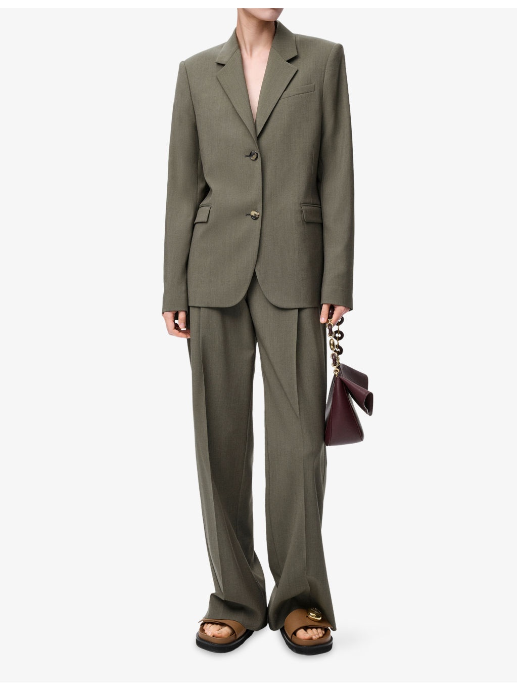 Split-Back Single-Breasted Wool Blazer - 2