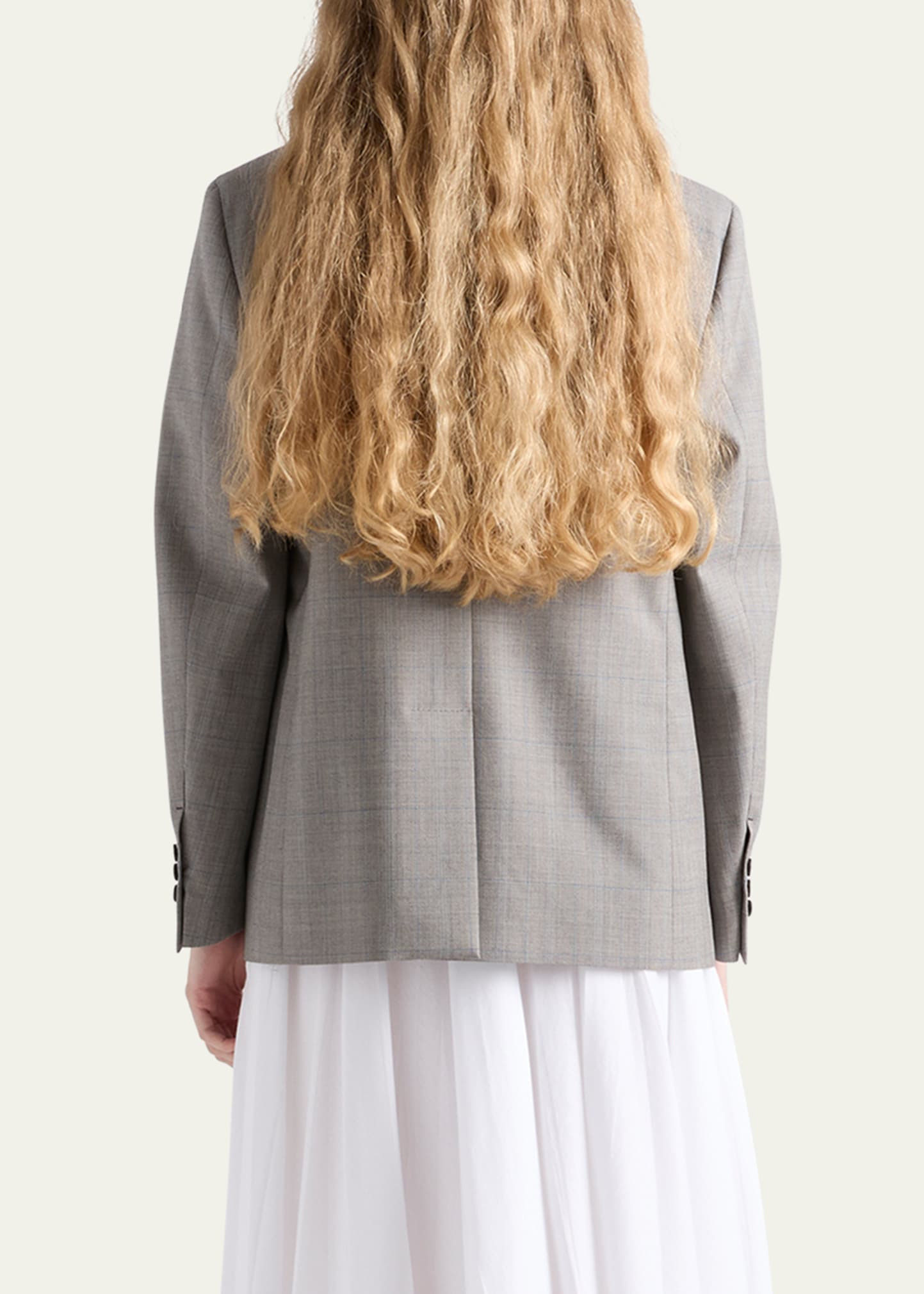 Grisaglia Check Single-Breasted Blazer Jacket - 3