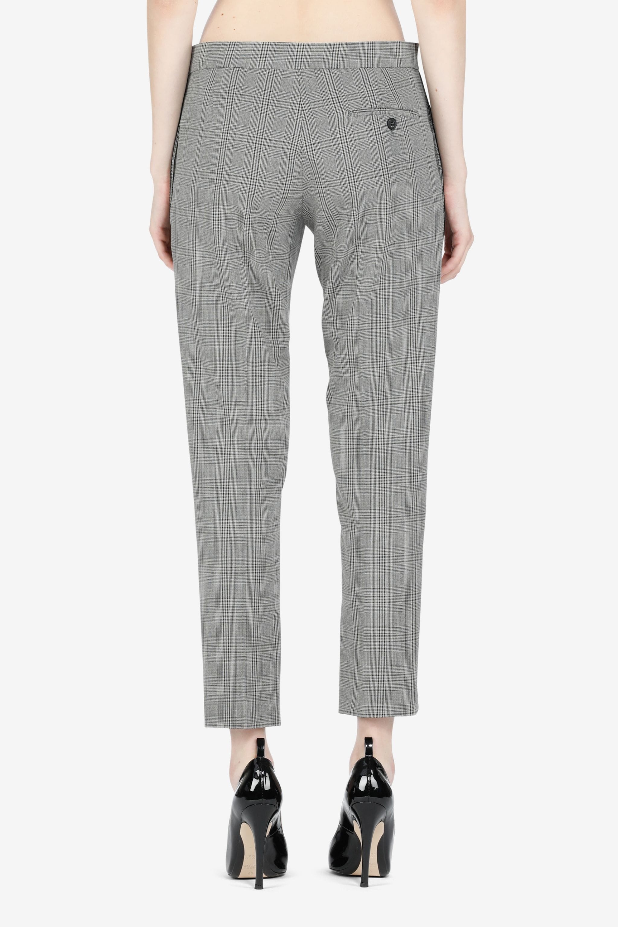 CHECKED STRAIGHT-LEG TROUSERS - 2