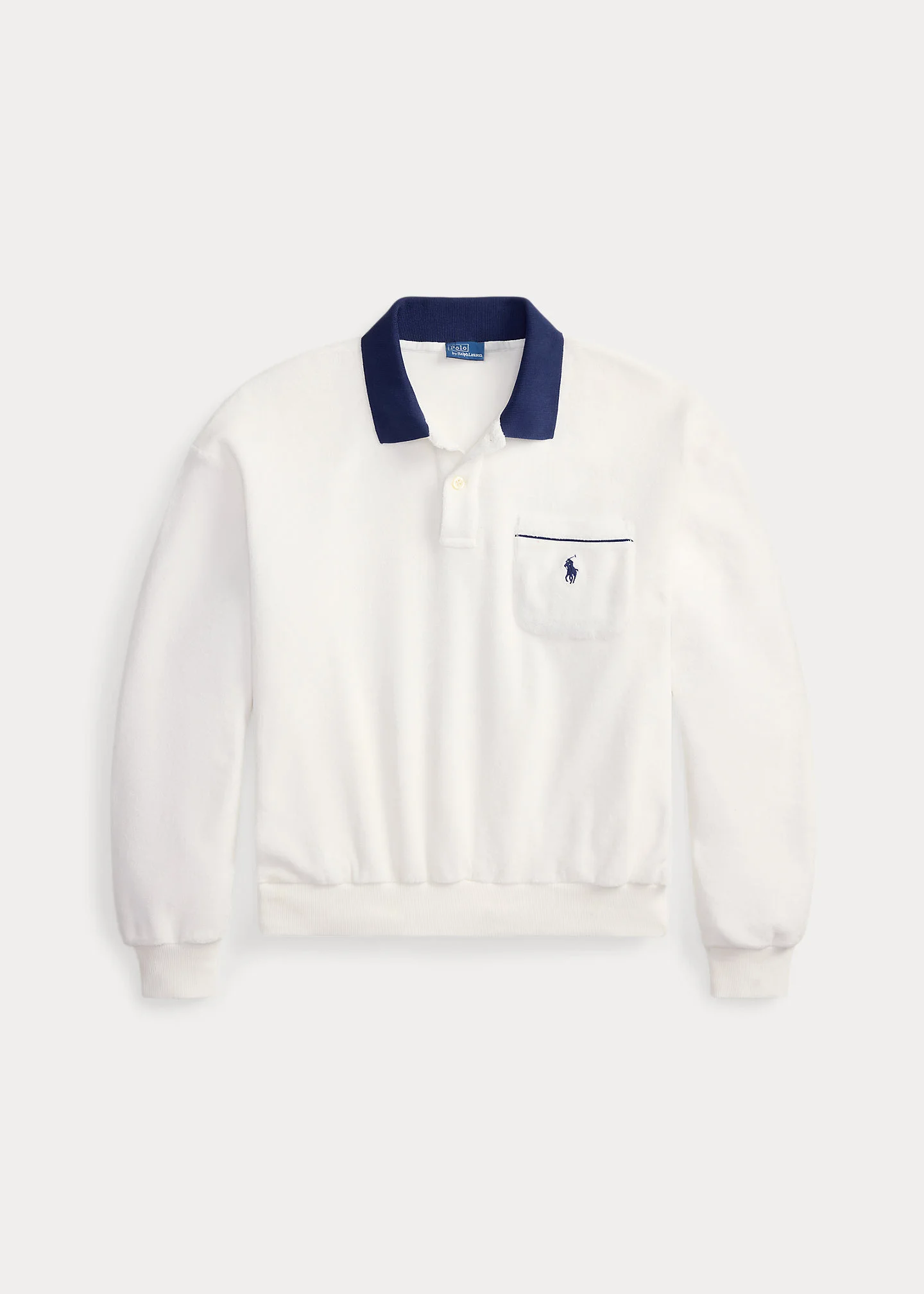 Terry Long-Sleeve Polo Shirt - 1