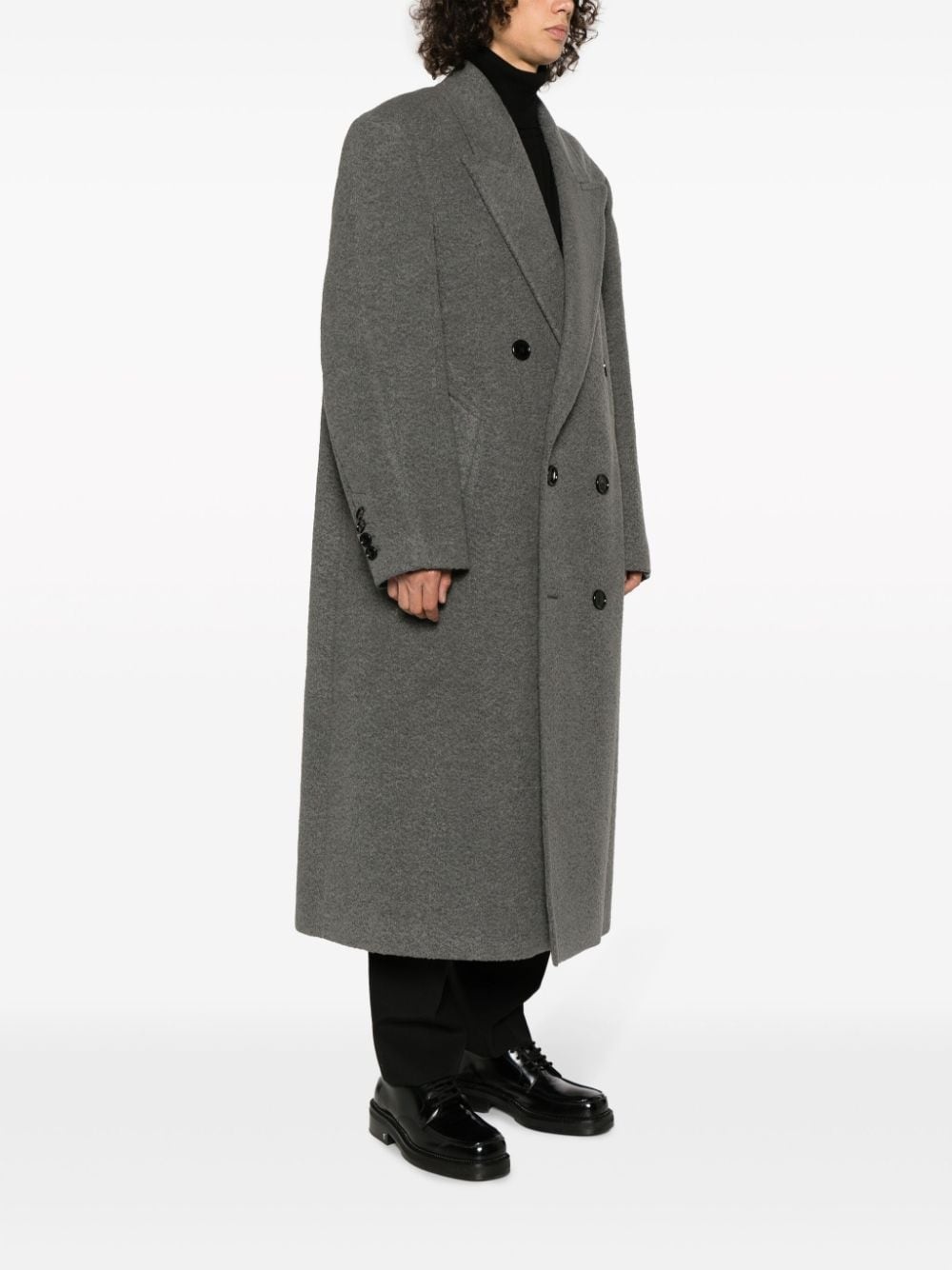 AMI Paris double-breasted long coat | REVERSIBLE