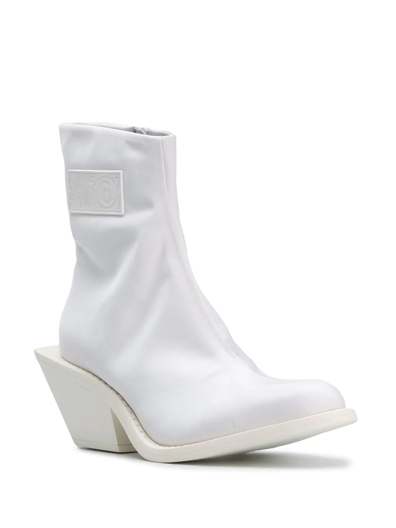 MM6 Maison Margiela logo patch ankle boots outlook