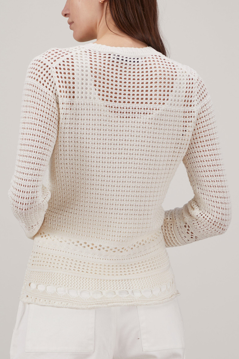Pointelle Top in Ecru 4