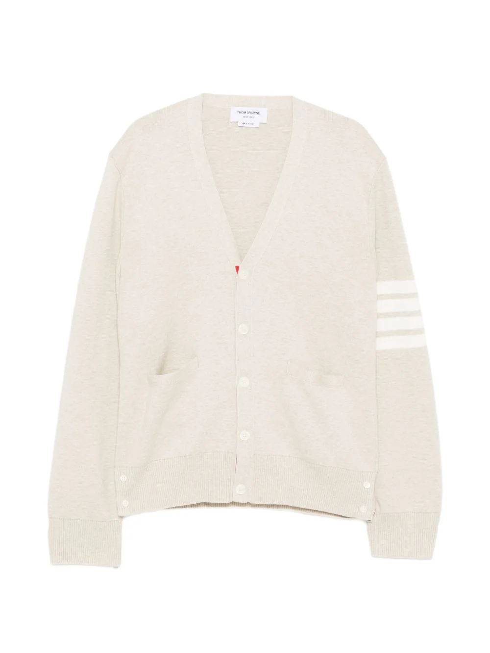 4-bar V-neck cardigan - 1