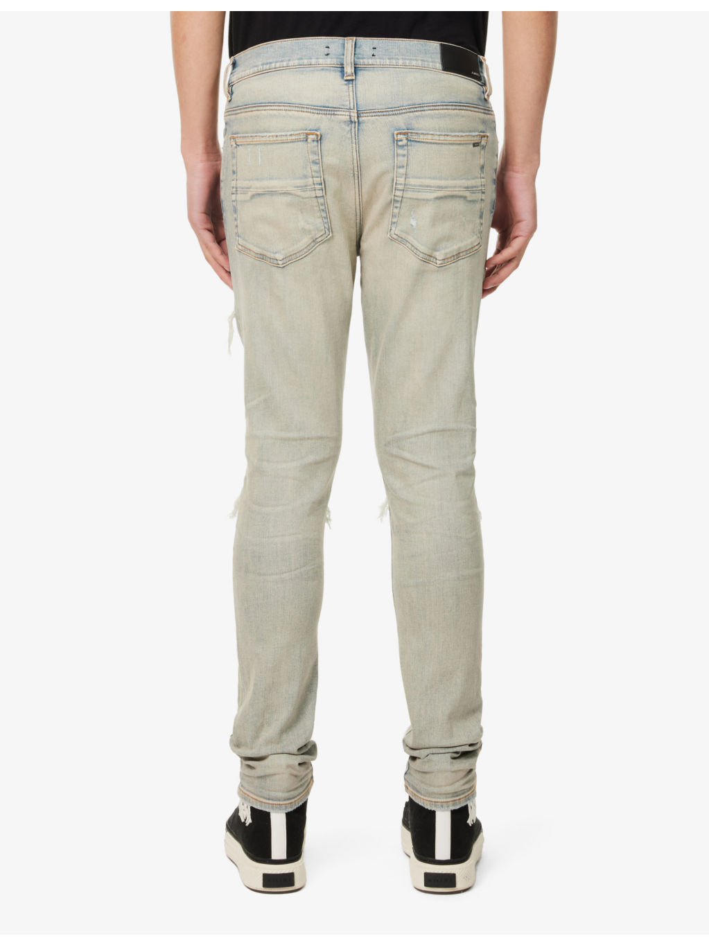 Suede Mx1 ribbed-panel slim-leg denim jeans - 4