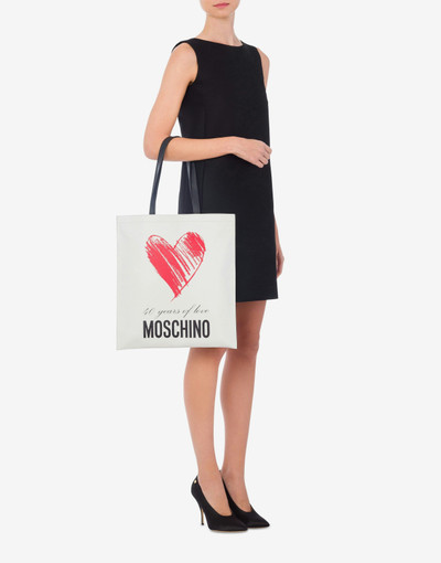 Moschino 40 YEARS OF LOVE NAPPA LEATHER SHOPPER outlook