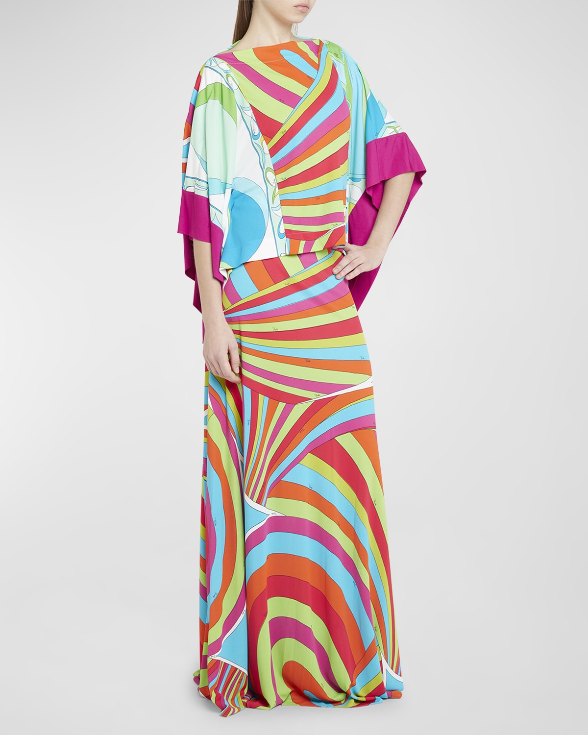 Abstract-Print Foulard Blouse - 3