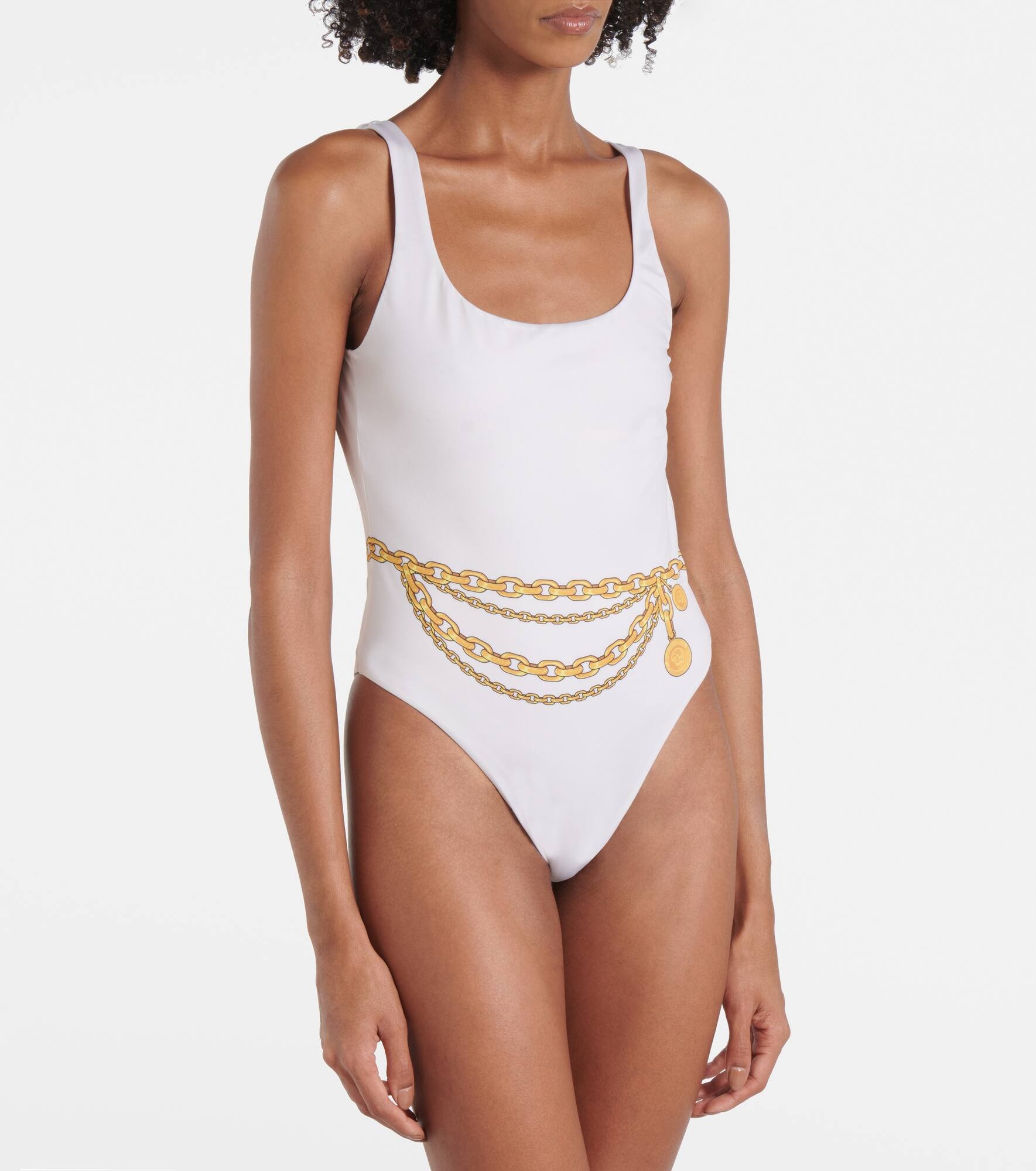 Chain-detail printed swimsuit - 2