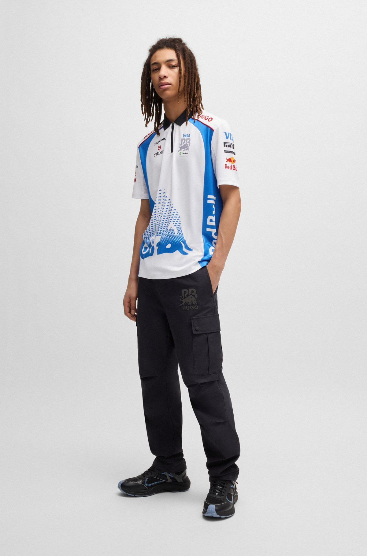 HUGO X VCARB FANWEAR POLO SHIRT WITH DEGRADÉ BULL MOTIF - 4