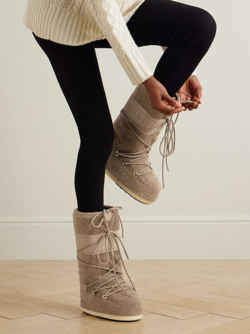 MOON BOOT Icon shearling snow boots Beige outlook