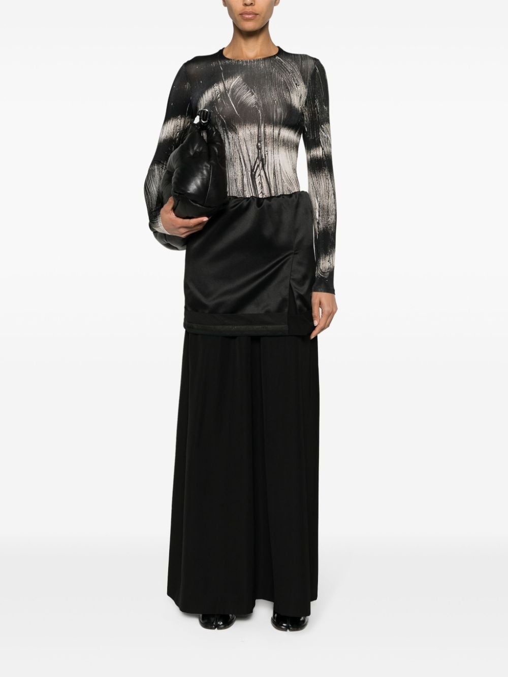 layered wool maxi skirt - 2