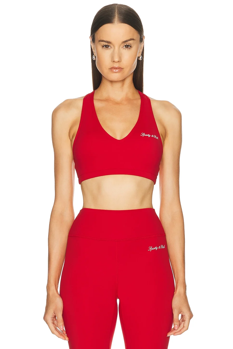 Signature Logo V-neck Sports Bra - 1
