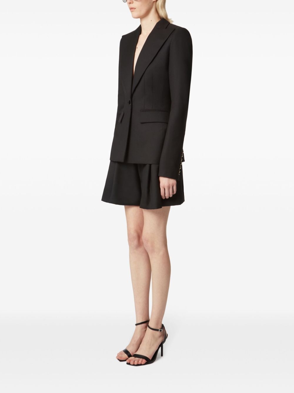 draped-back blazer - 3
