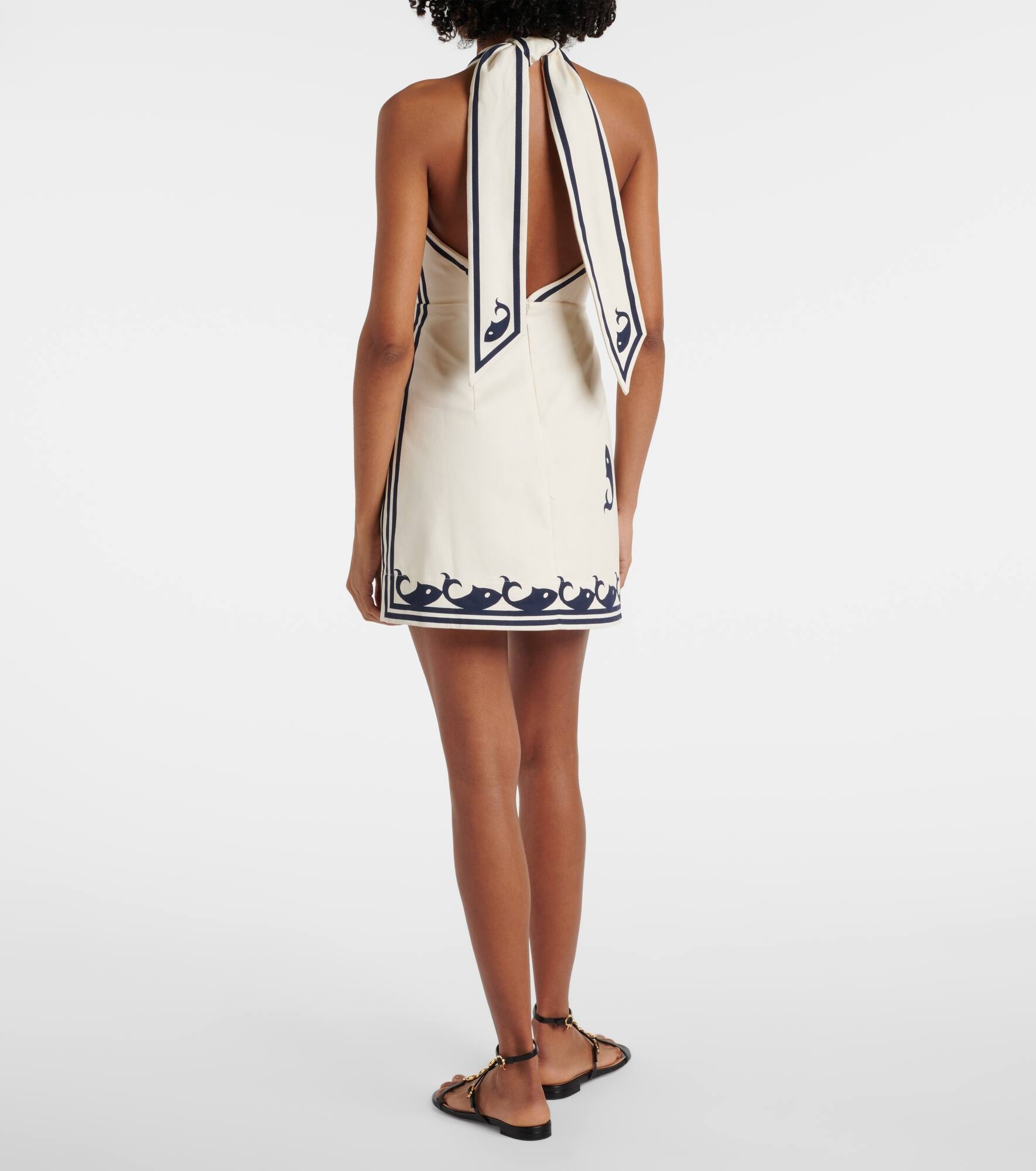 Marine printed cotton minidress - 3
