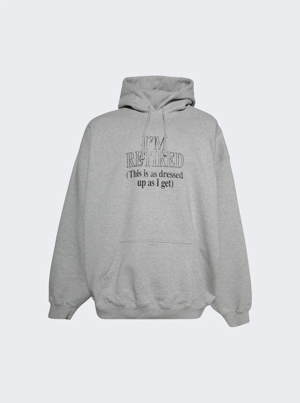 I'm Retired Oversized Hoodie Grey Melange - 1