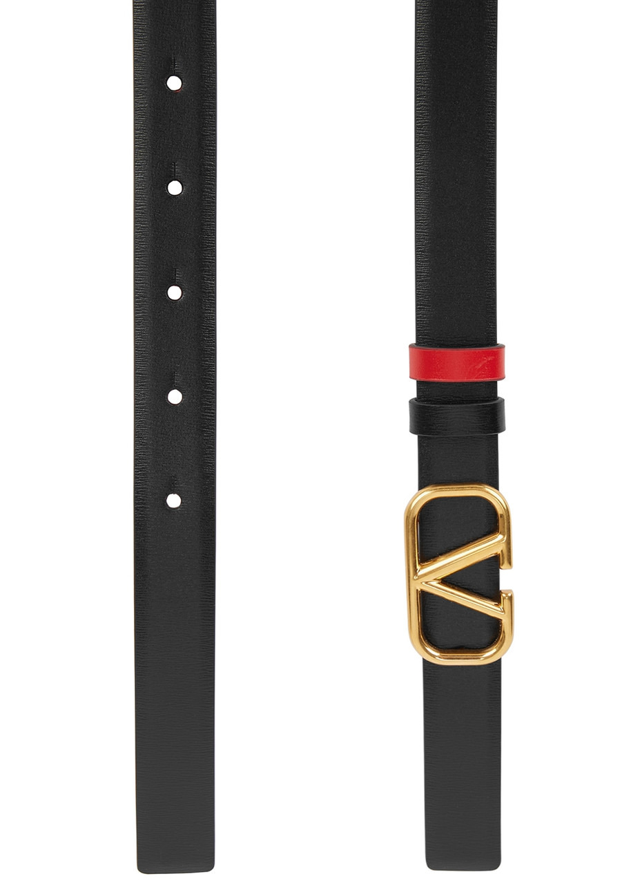 Valentino Garavani VLogo reversible leather belt - 4