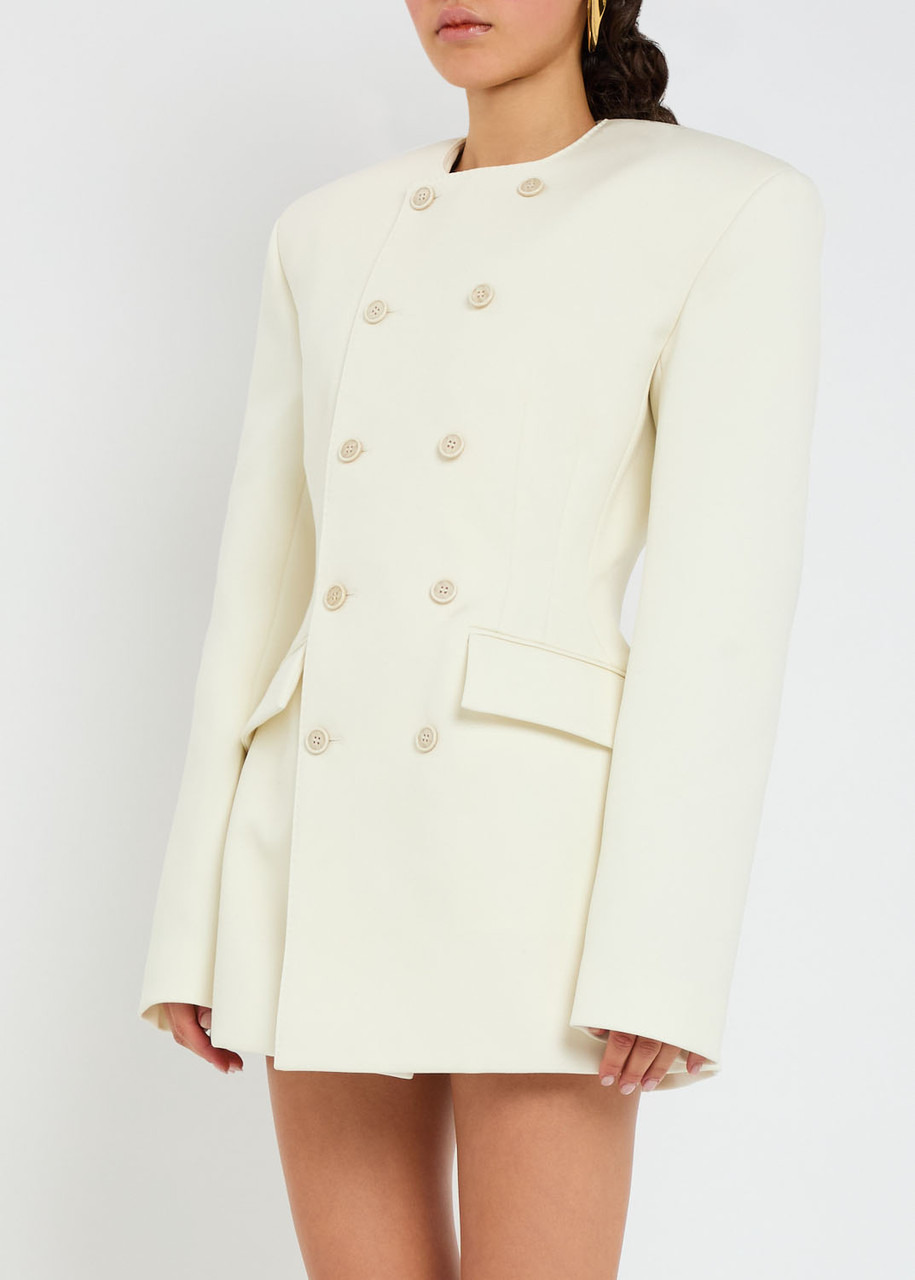 Wardrobe.nyc X Rhw Double-breasted Wool-blend Mini Blazer Dress - 2