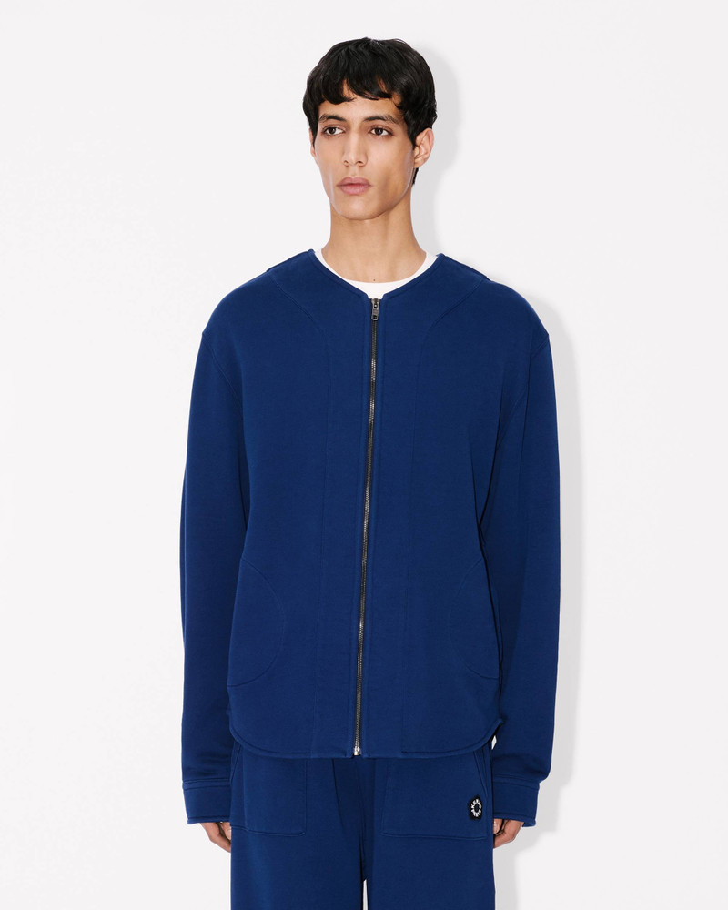 'Boke Flower 2.0' embroidered zip up cardigan in cotton 3