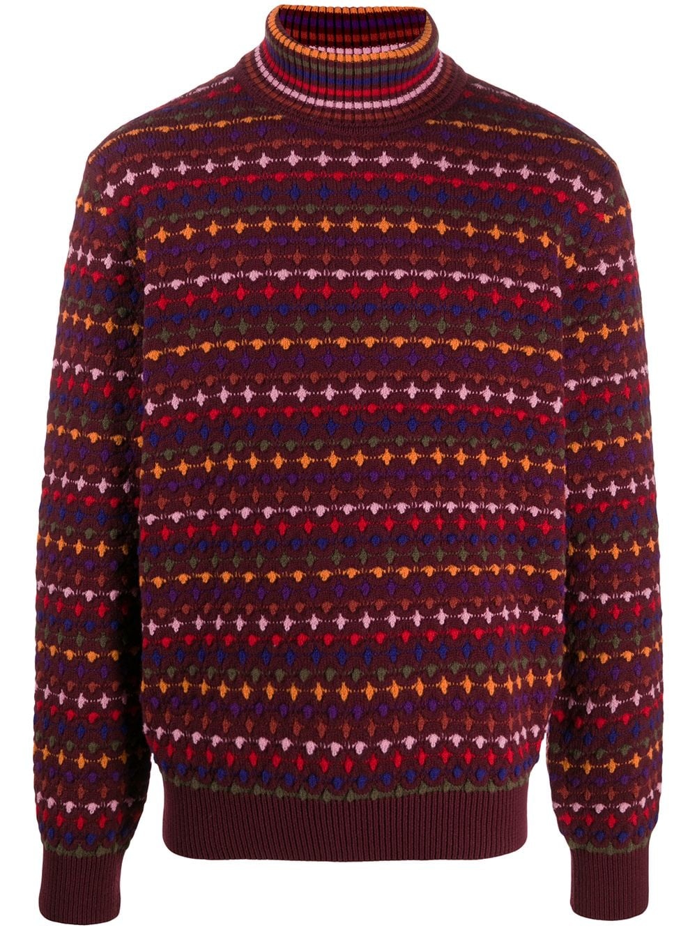 embroidered roll neck jumper - 1