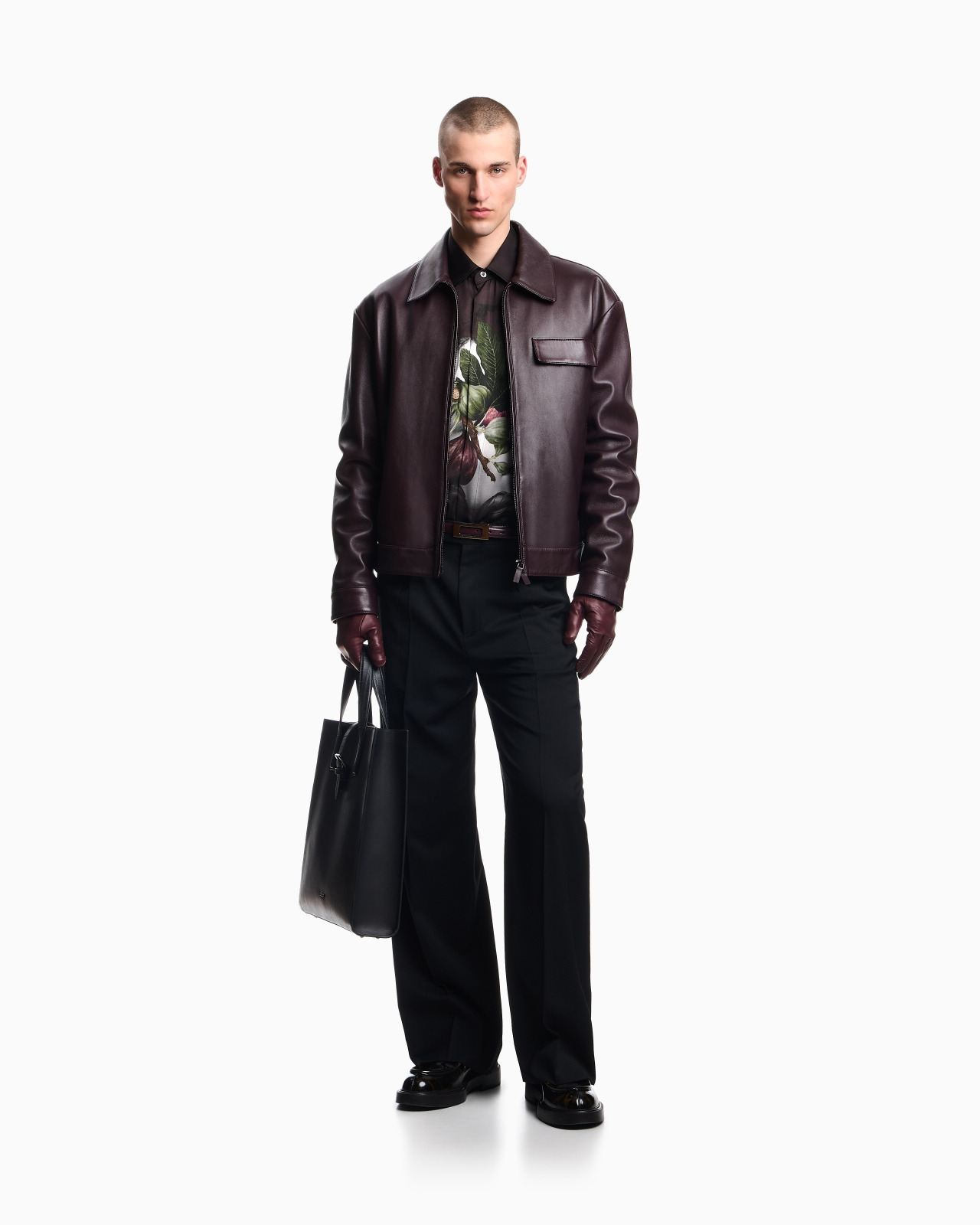 SHIRT WITH OVERSIZED WOMAN AND FOLIAGE PRINT - 2