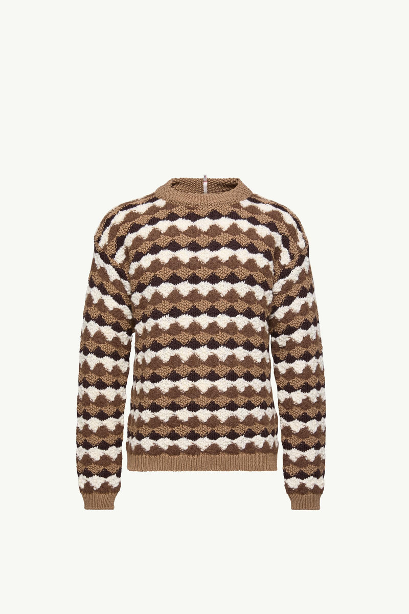 Geometric Pattern Wool & Alpaca Blend Sweater 1