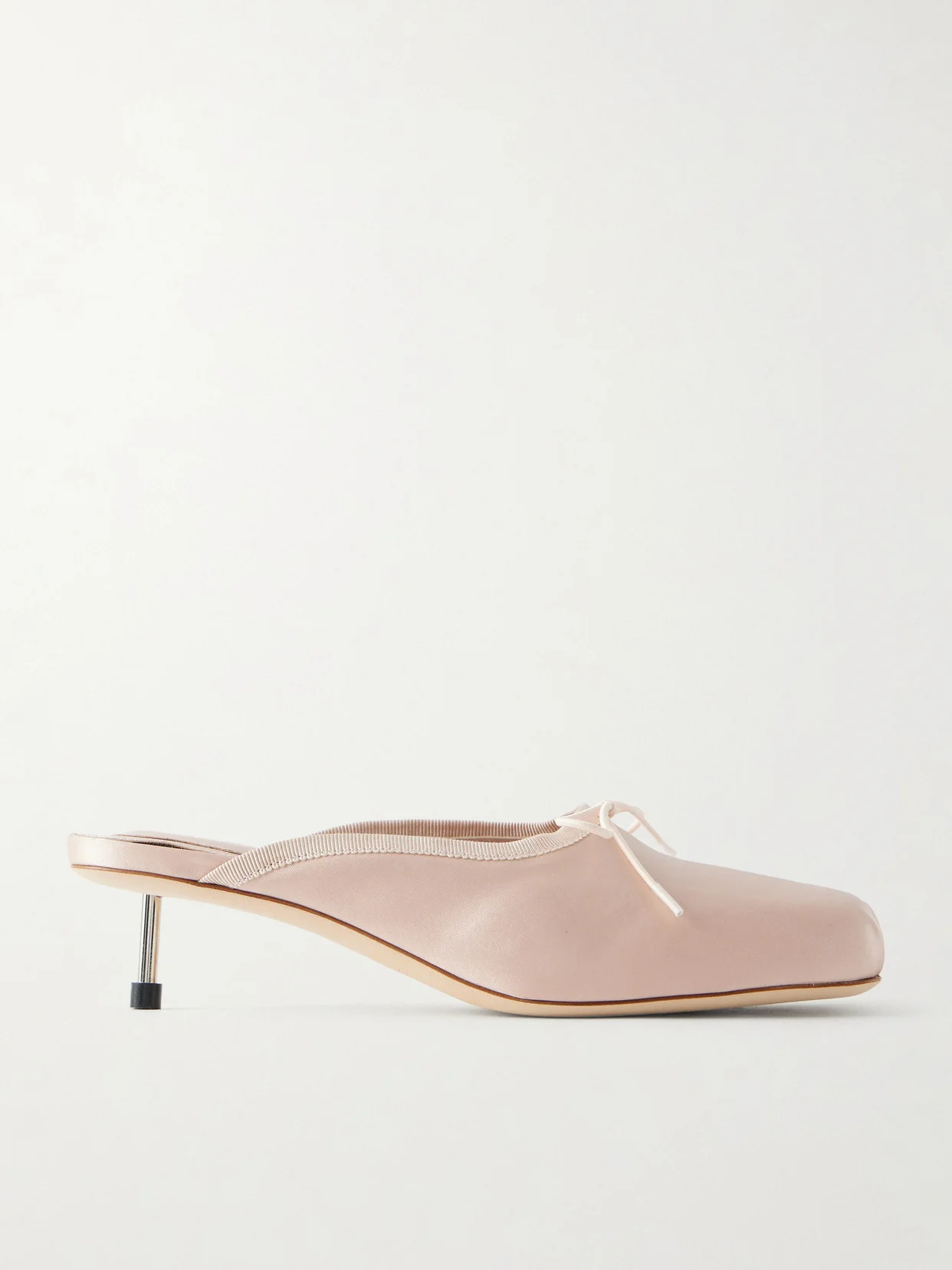 Pointe Bow-detailed Satin Pumps - 1