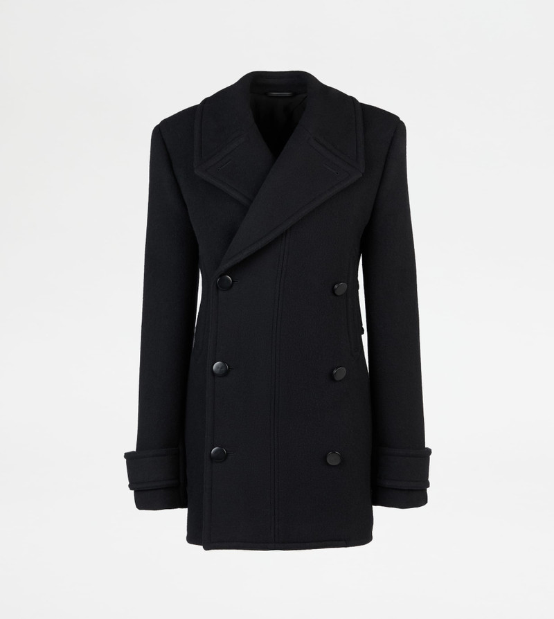 PEACOAT IN WOOL - BLACK 1