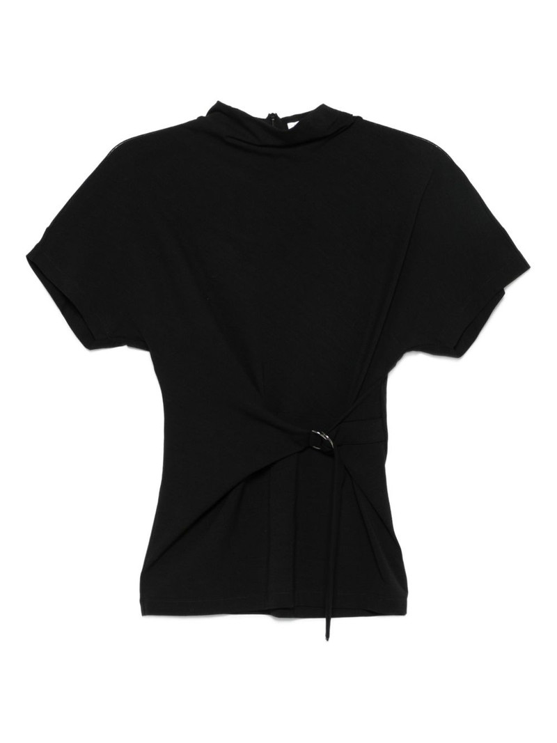 tie-front short-sleeve top 1