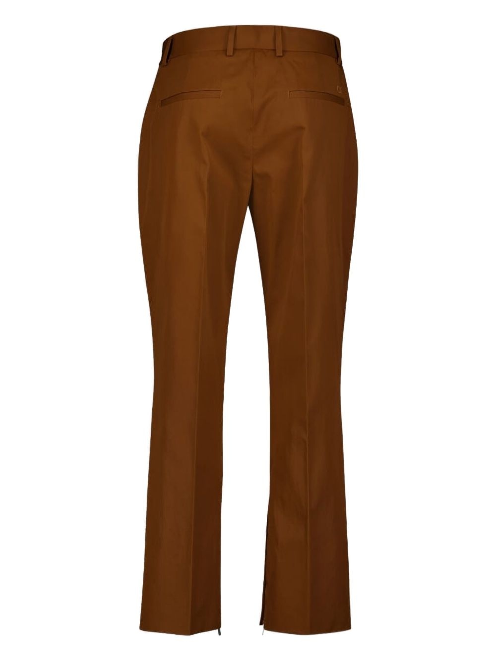 cotton straight-leg trousers - 2