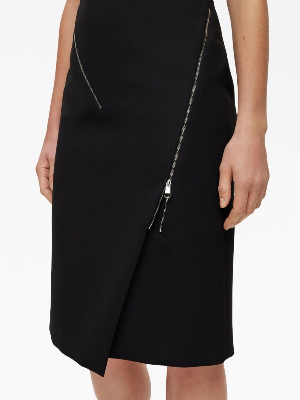 V-neck zip-detail dress - 4