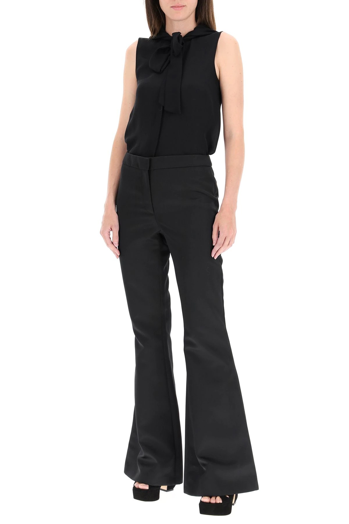 FLARED SATIN TROUSERS - 2