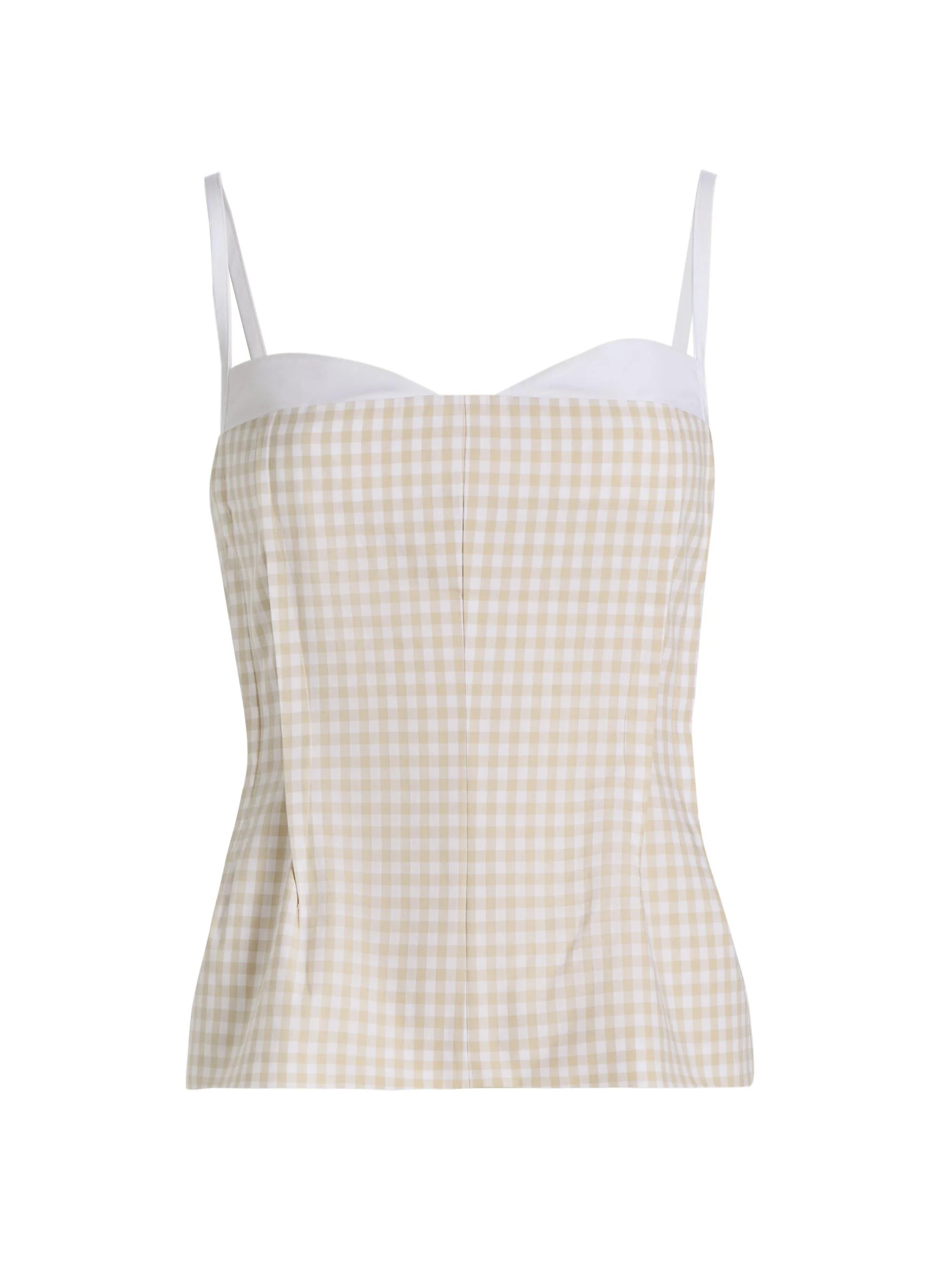 Women's Charlee Bustier Top - Sand Gingham - 1