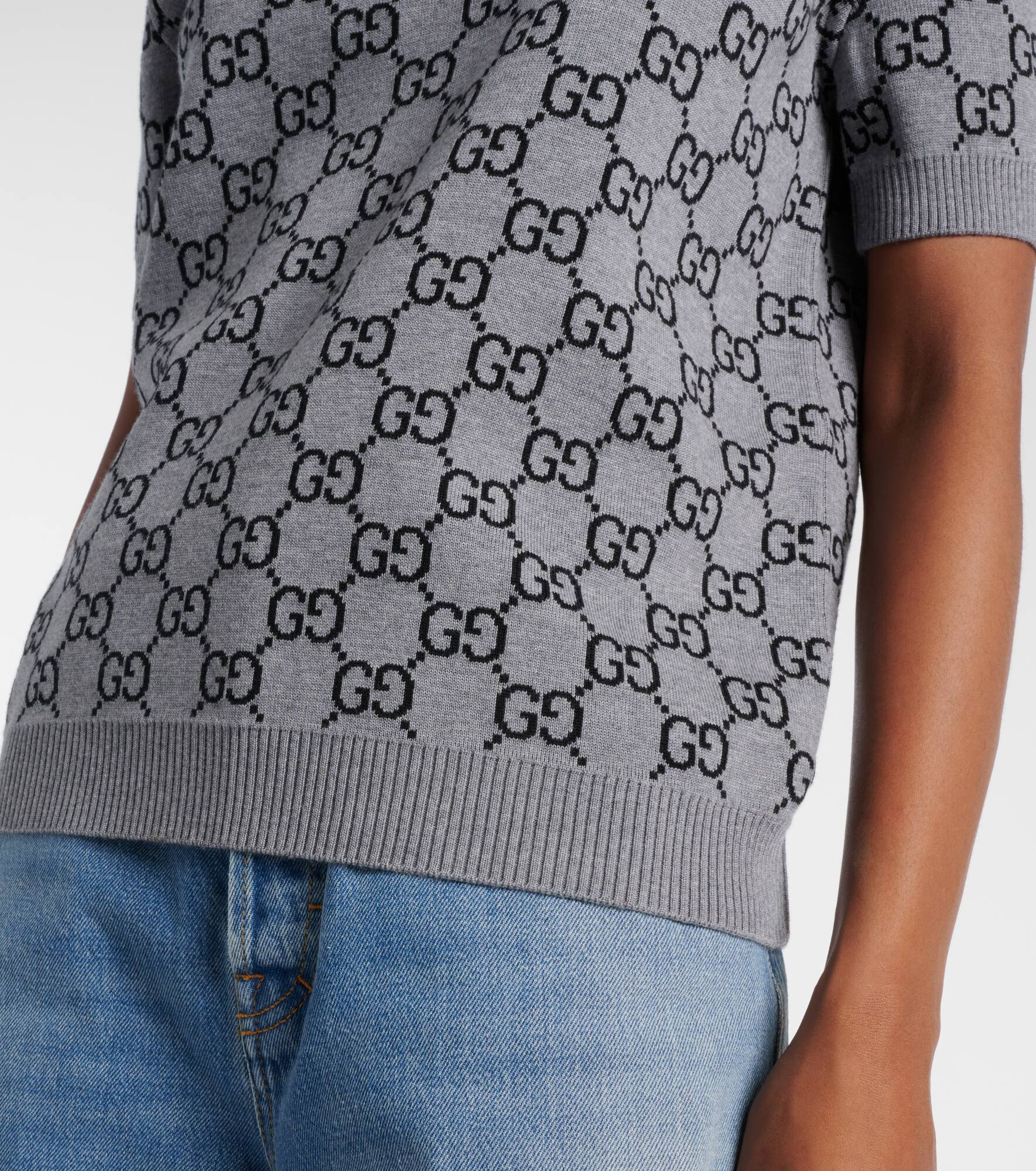 GG reversible wool-blend top - 5