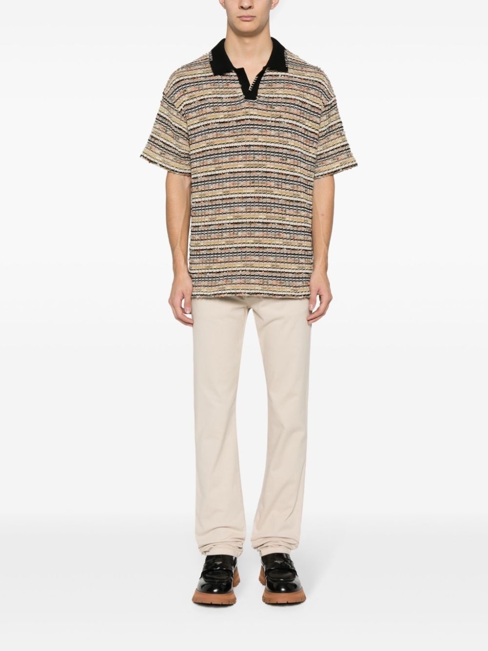 cotton straight-leg trousers - 2