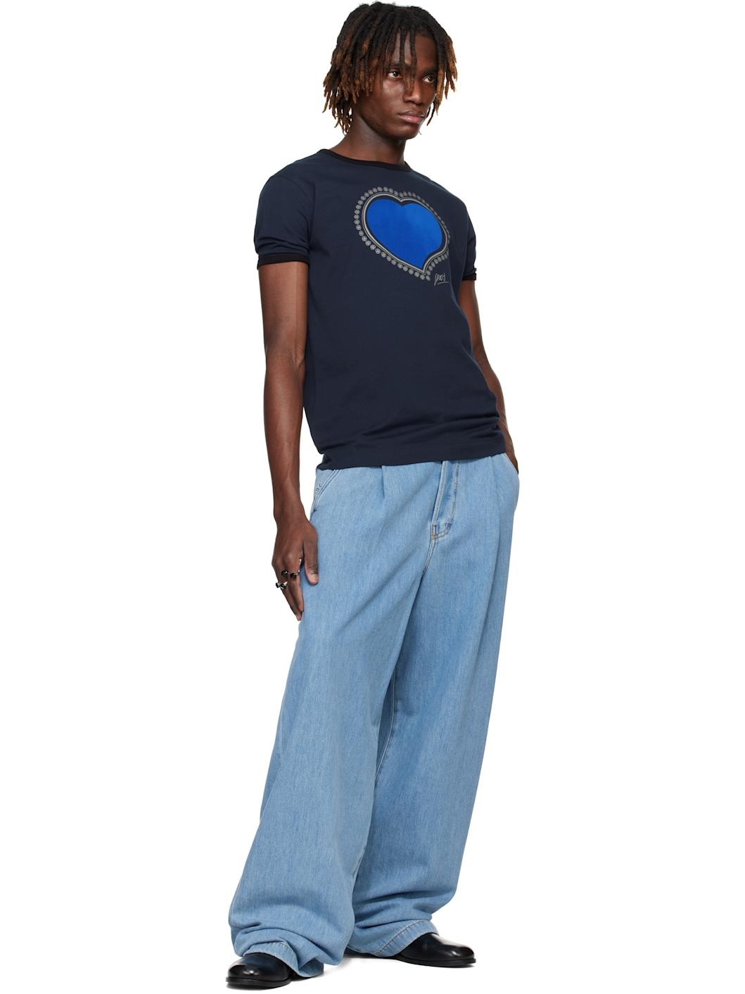 Navy Archive Print T-shirt - 4