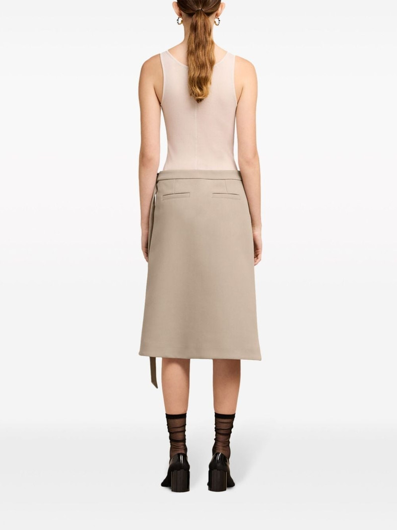 virgin wool wrap midi skirt 4