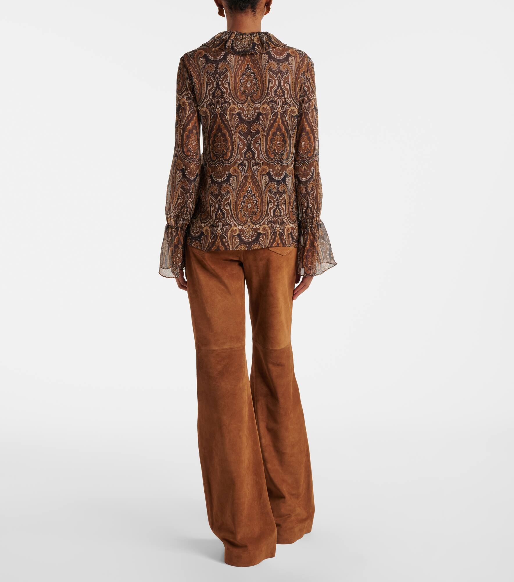 Cecily paisley silk chiffon blouse - 3