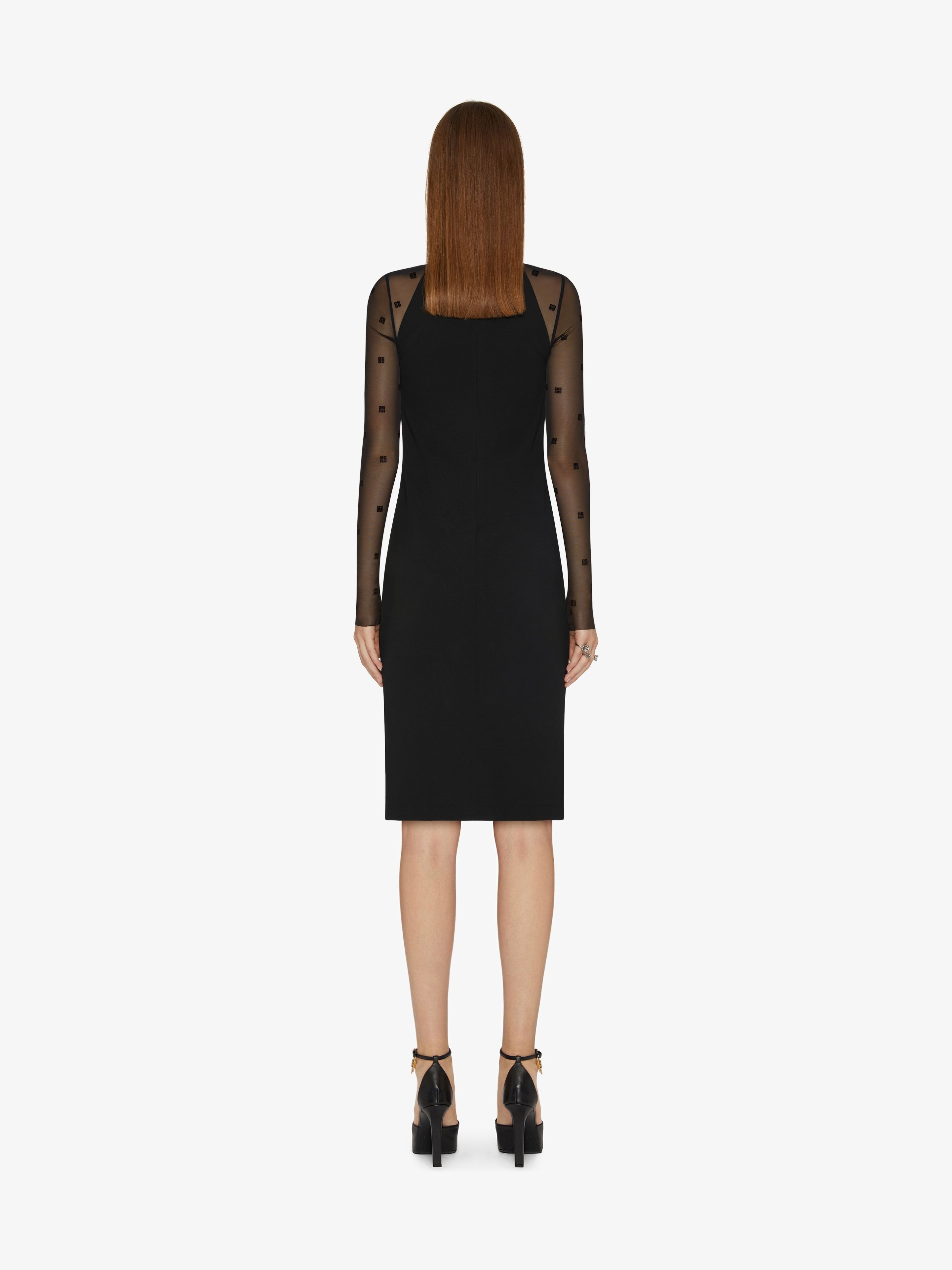 DRESS IN BI-MATERIAL 4G PATTERN - 4